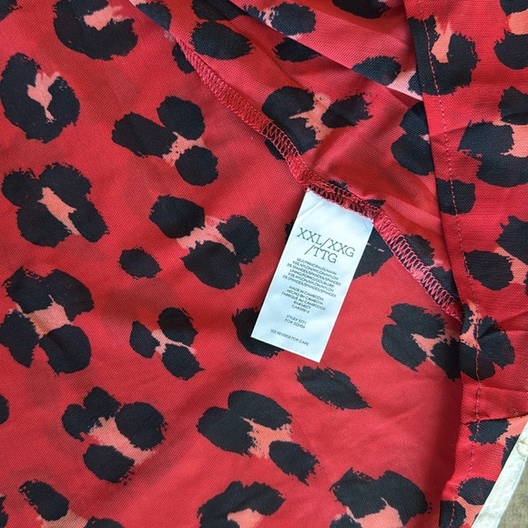 Cabi Siren Wrap Dress Size XXL NEW leopard print midi maxi burgundy red cheetah - Picture 10 of 10